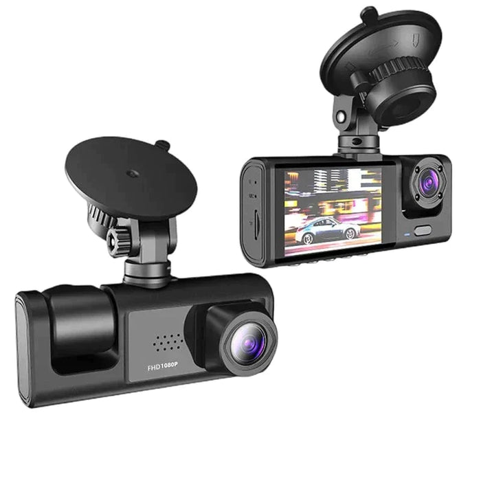 1080P 3 Camera Dash Cam With Ir Night Vision And Loop Recording