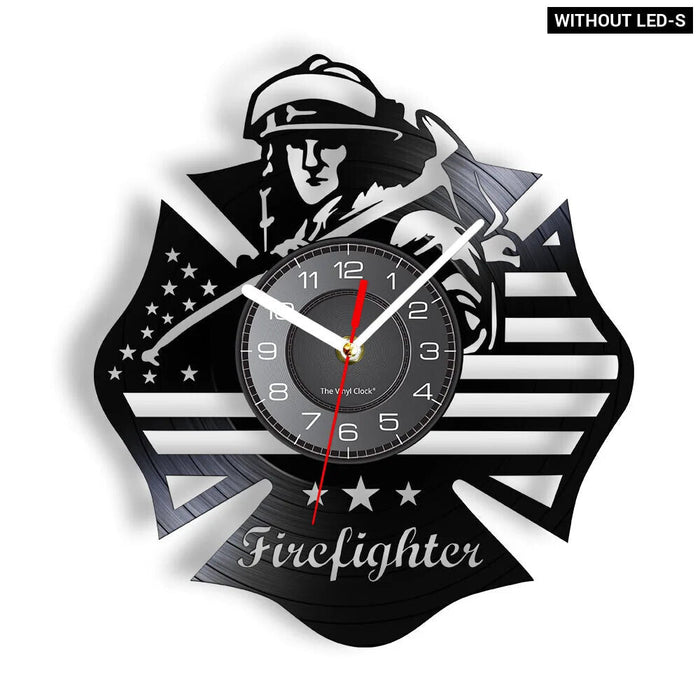 Vintage Firefighter Wall Clock