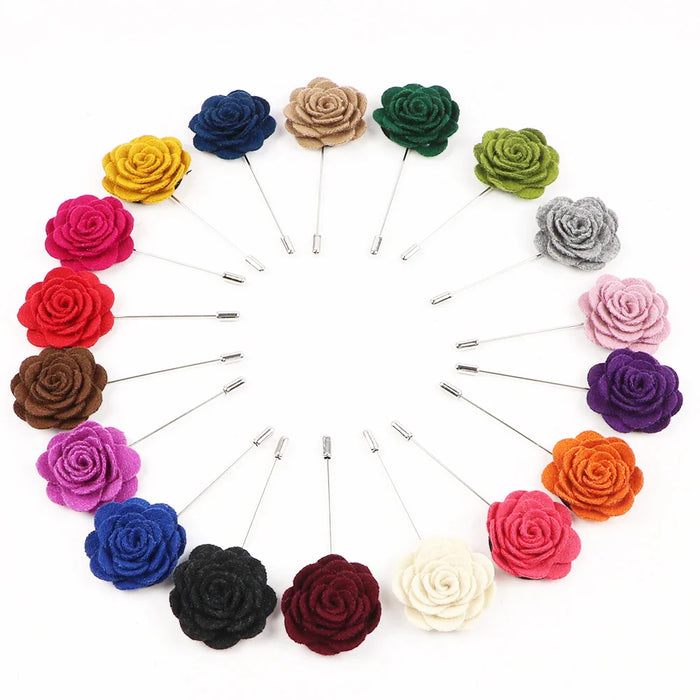 Handmade Romantic Flower Brooch 34 Colours