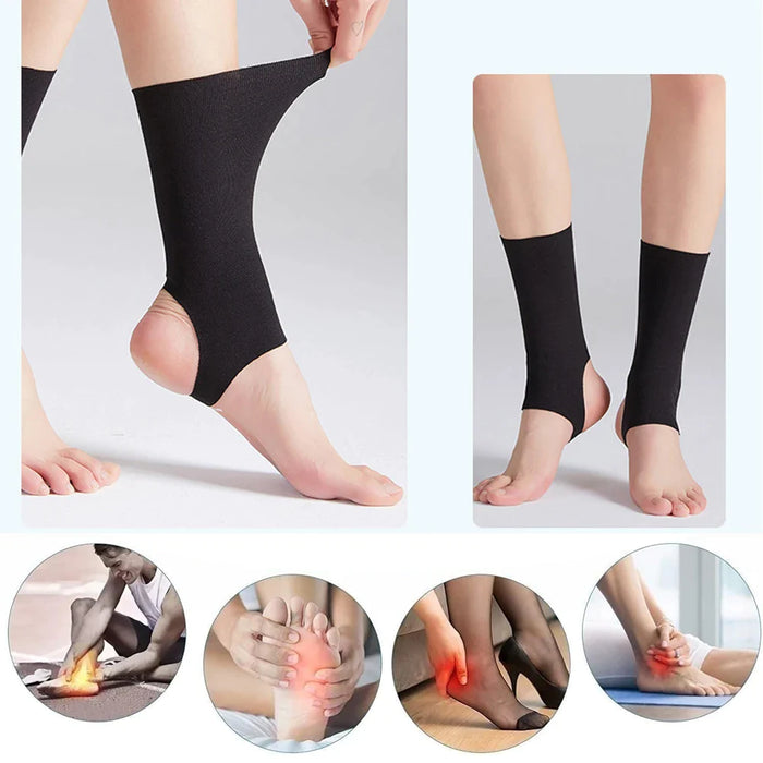 1 Pair Ultra-Thin Ankle Sleeves For Men Women Support In Plantar Fasciitis Achilles Tendon