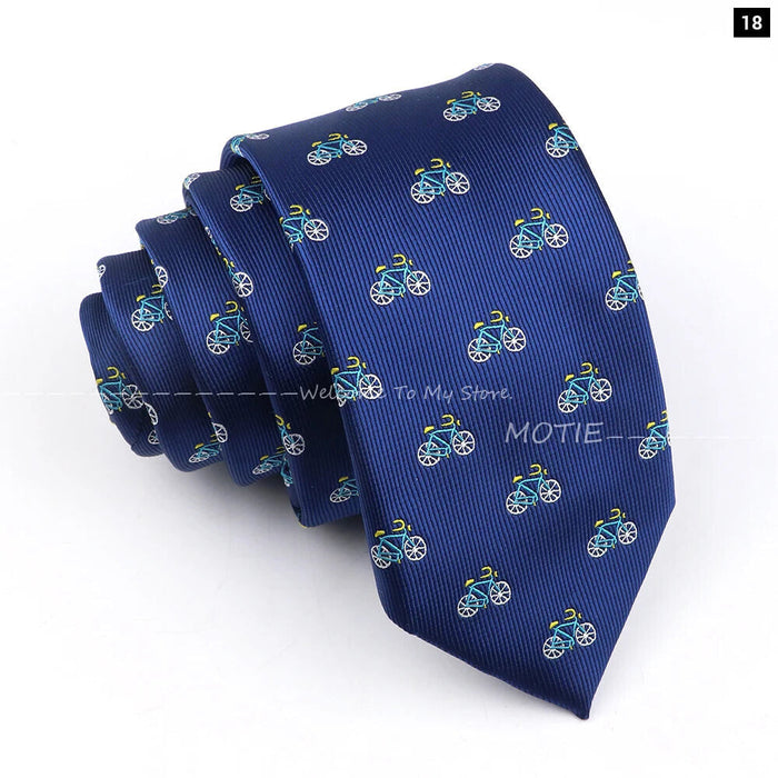 Blue Sailboat Necktie For Men Weddings Parties And Daily Wear