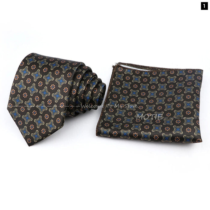 Paisley Jacquard Tie Set For Office Or Wedding