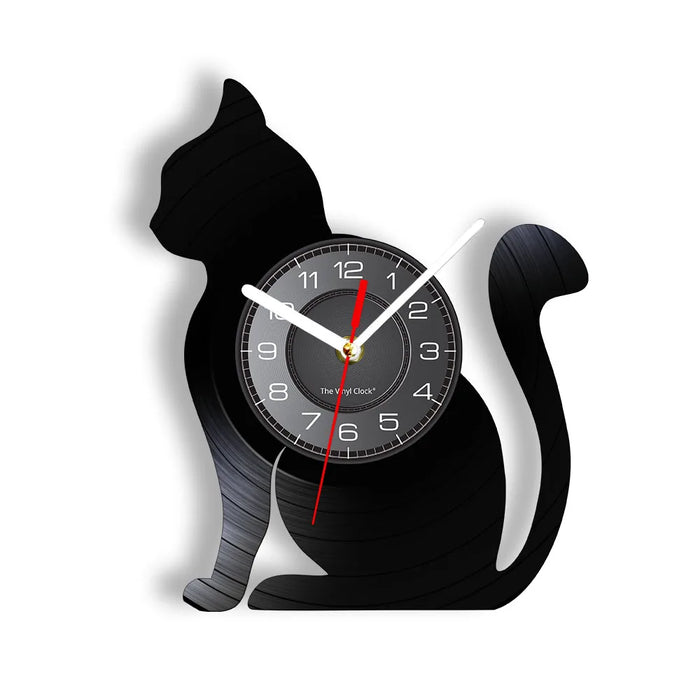 Cat Silhouette Wall Clock