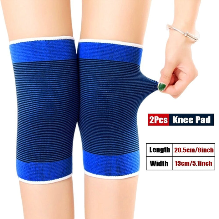 1Pair Elastic Leg Compression Knee Sleeve For Basketball Volleyball Running Walking