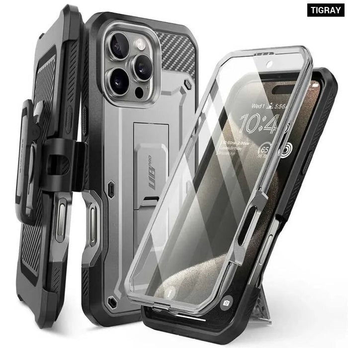 For Iphone 16 Pro 6.3" Ub Pro Full-Body Rugged Heavy Duty Phone Case With Built-In Screen Protector