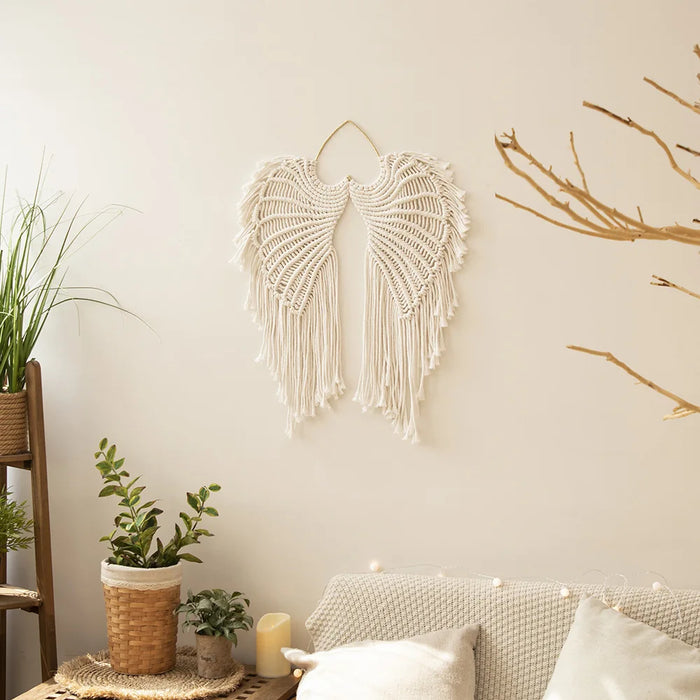 Boho Angel Wings Macrame Dream Catcher