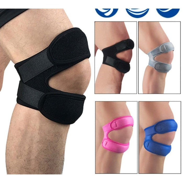 1Piece Adjustable Patella Knee Strap with Double Compression Pads