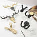 Zinc Alloy Deer Wall Hook For Clothes Hats Coats Keys