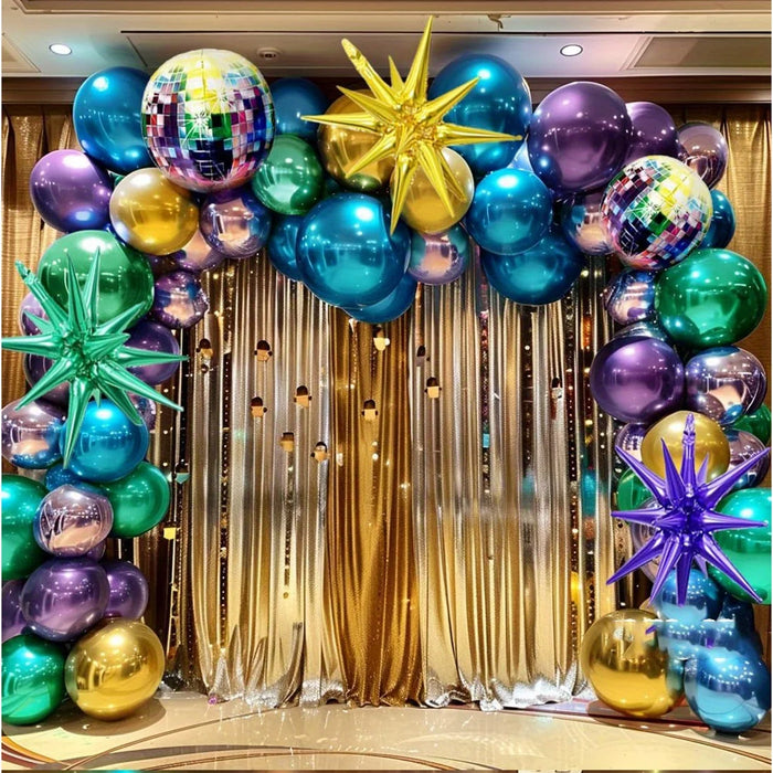 110Pcs Metal Balloon Garland Arch Kit - Suitable For Disco Parties Birthdays Anniversaries Bachelorette Parties All Year Round