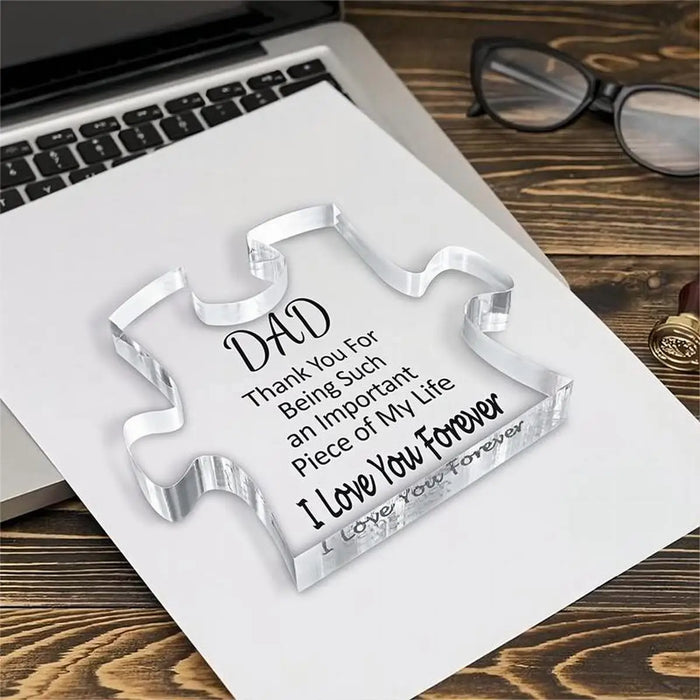 Personalized Dad Puzzle Plaque For Father's Day Or Birthday