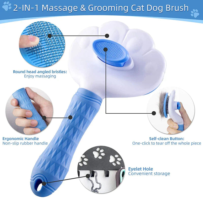 Slicker Dog Brush Self Cleaning Grooming Tool