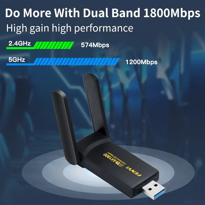 High Speed Dual Band Wifi 6 Usb Adapter