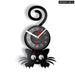 Whimsical Cat Vinyl Record Wall Clock