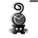 Kitty Cat Vinyl Record Wall Clock