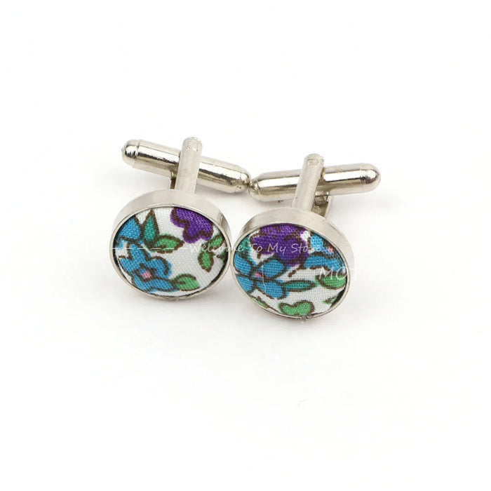 Floral Metal Cufflinks Daily Wear Accessory