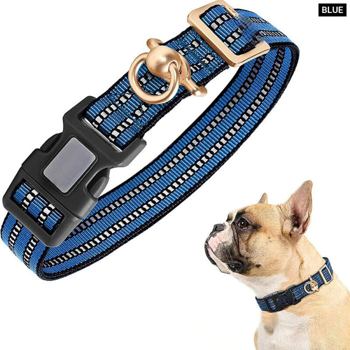 Heavy Duty Dog Collar Reflective Adjustable Com