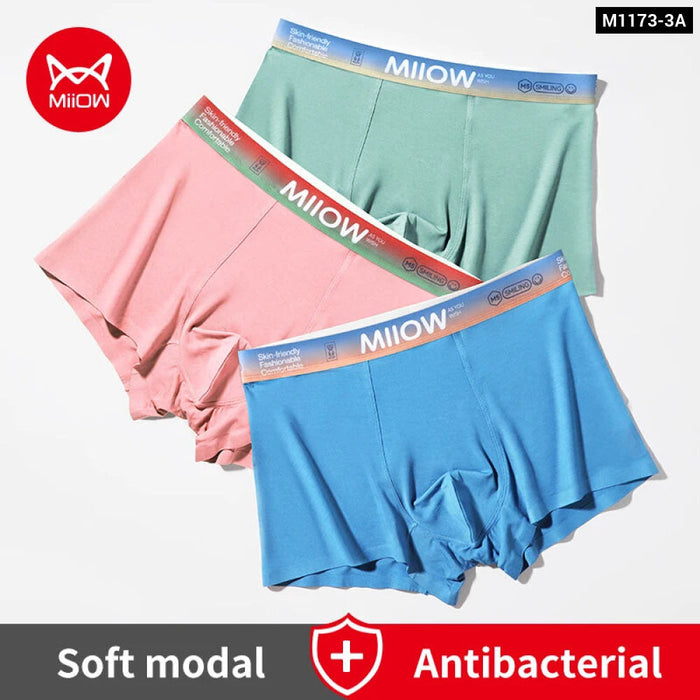 Pack Of 3 Modal Mens Boxer Shorts With Antibacterial Cotton