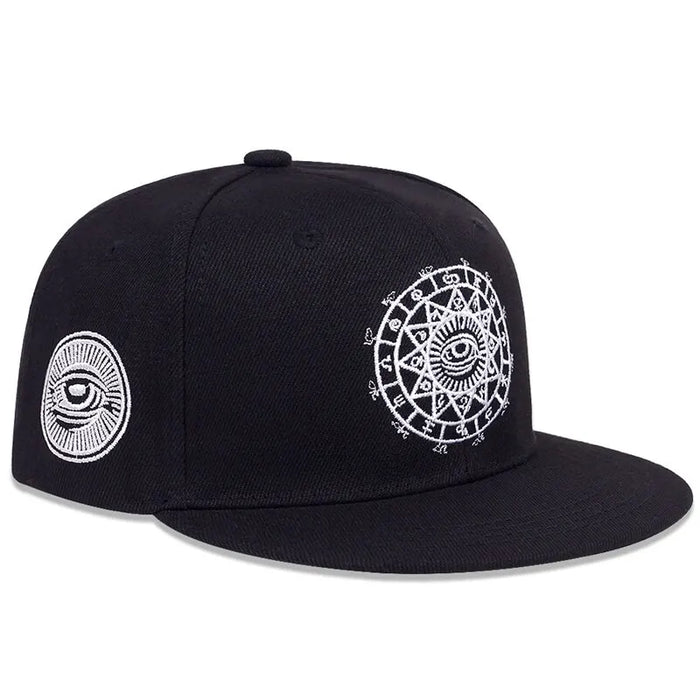 Embroidered Hip Hop Hat For Outdoor Wear