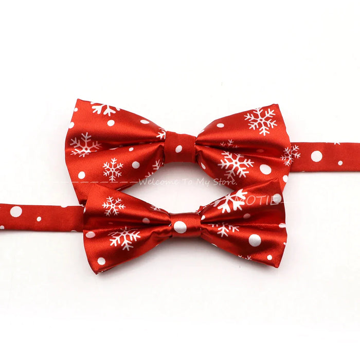 Christmas Bowtie Snowflake Pattern Polyester Parent-Child Wedding Party Accessories