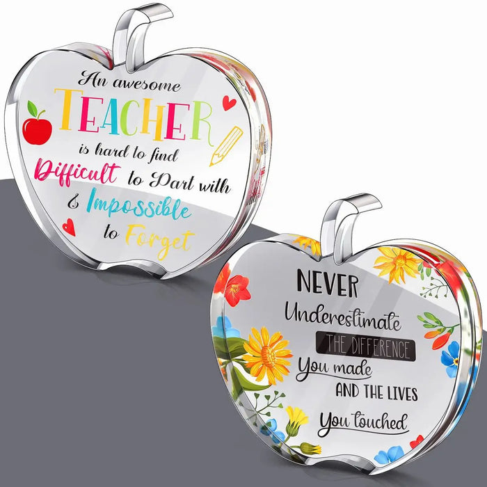 2 Piece Acrylic Teacher Gifts Desk Decor & Appreciation