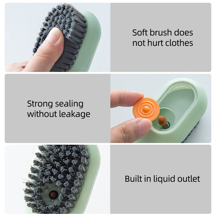 1pcs Multifunction Shoe Brush Soft Bristled Liquid Filled Up Wash Shoe Cleaning Tools Clothes Board Clean Kitchen Accessories