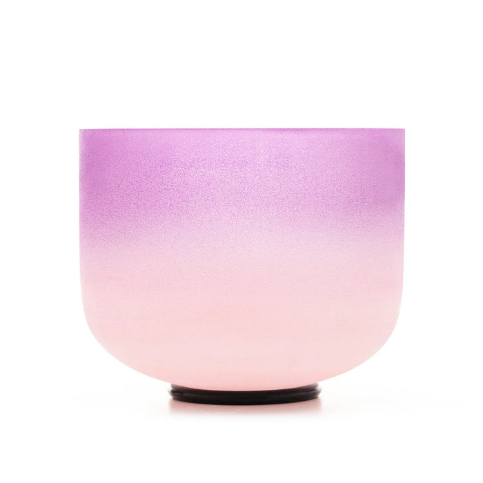 1Pc 8 Inch 432Hz Or 440Hz Cdefgab Note Candy Half Coloured Frosted Quartz Crystal Singing Bowl For Yoga Sound Healing