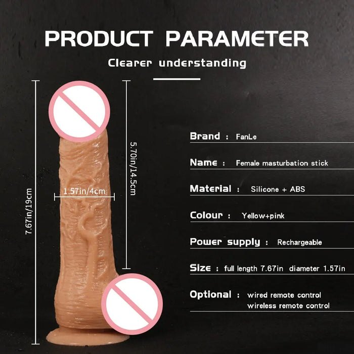 Telescopic Rotation Dildo Vibrator