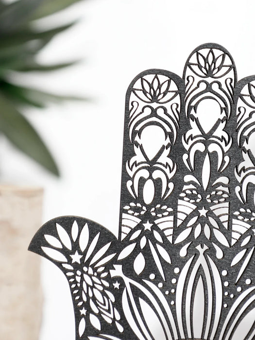 Wooden Hamsa Hand Desk Decor