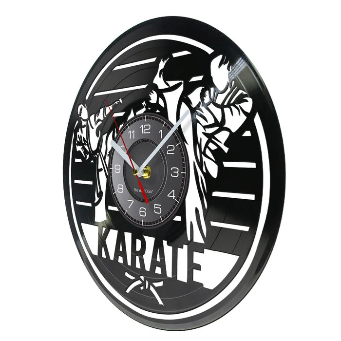 Retro Karate Record Wall Clock