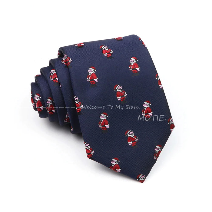 Santa Claus Necktie For Christmas And Halloween Parties