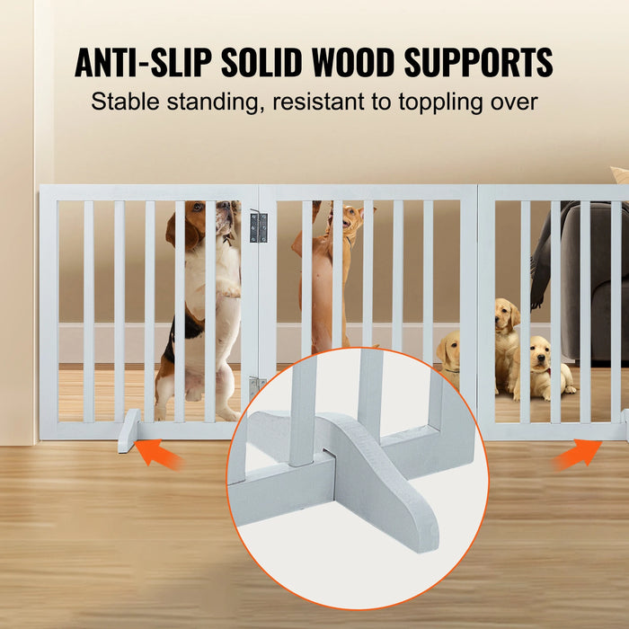 Foldable Free Standing Narrow Passage Pet Gate For Dogs