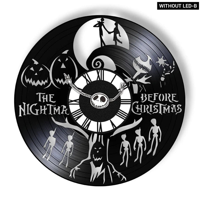 Halloween Nightmare Vinyl Record Wall Clock