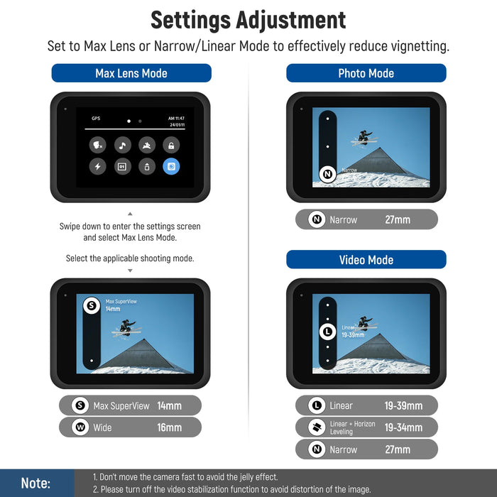 1.2X Anamorphic Lens For Hero 12 11 10 9 Widescreen Cinematic Effect With Blue Flare & Anti Reflection