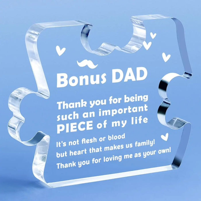 Step Dad Appreciation Plaque Birthday Gifts For Daughter/Son