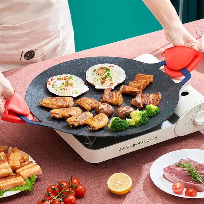 Korean Non Stick Grill Pan For Outdoor Bbq