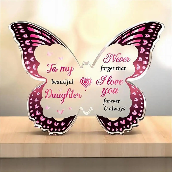 Unique Butterfly Shaped Acrylic Plaque Perfect Gift For Daughter