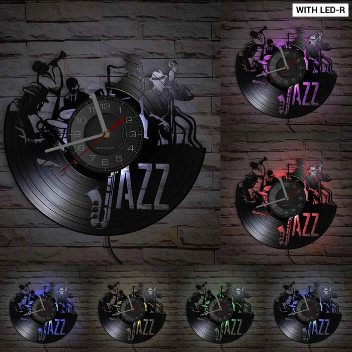 Jazz Band Vinyl Record Wall Clock