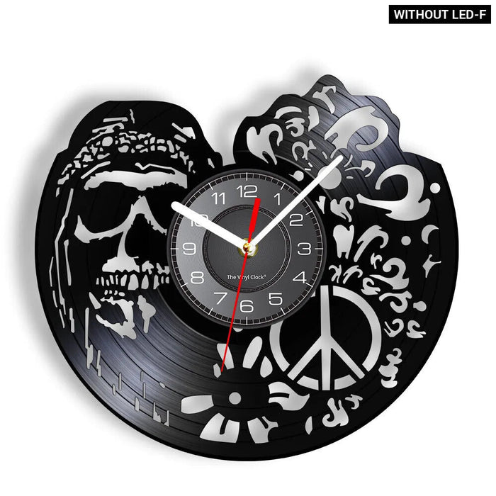 Royal Skull Crown Vinyl Record Wall Clock