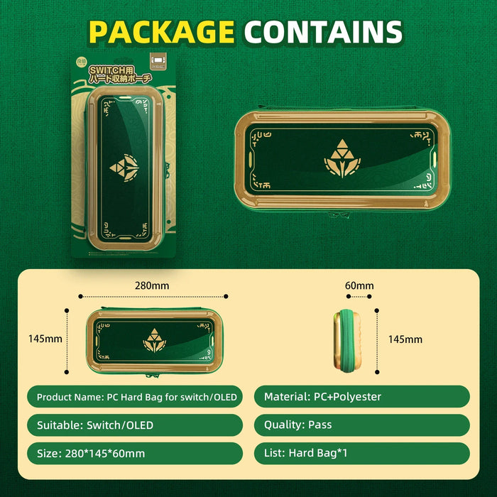 Golden-Green Pc Hard Carry Case Storage Bag Update Protection Pc Bag Compatible Nintendo Switch Oled