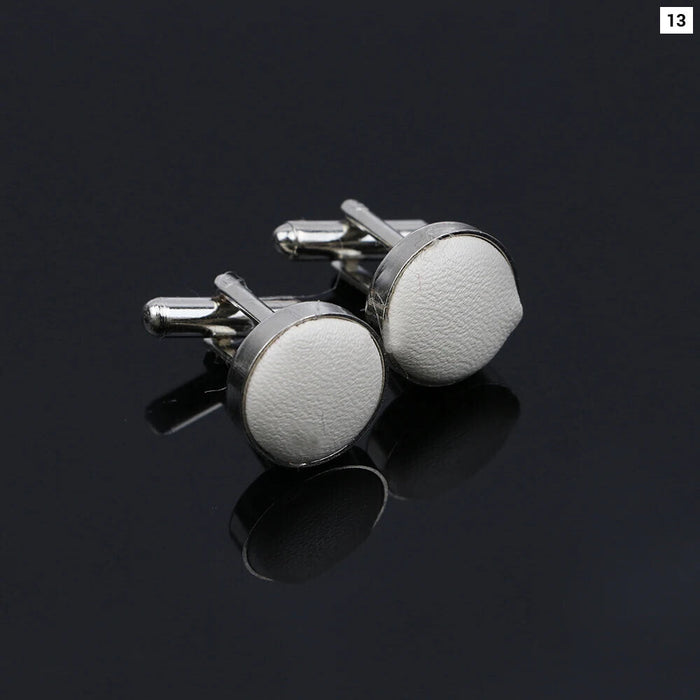 Solid Colour Cufflinks Mens Wedding Accessory