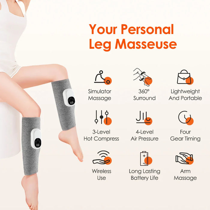 Electric Leg Massager With Compression And Heat