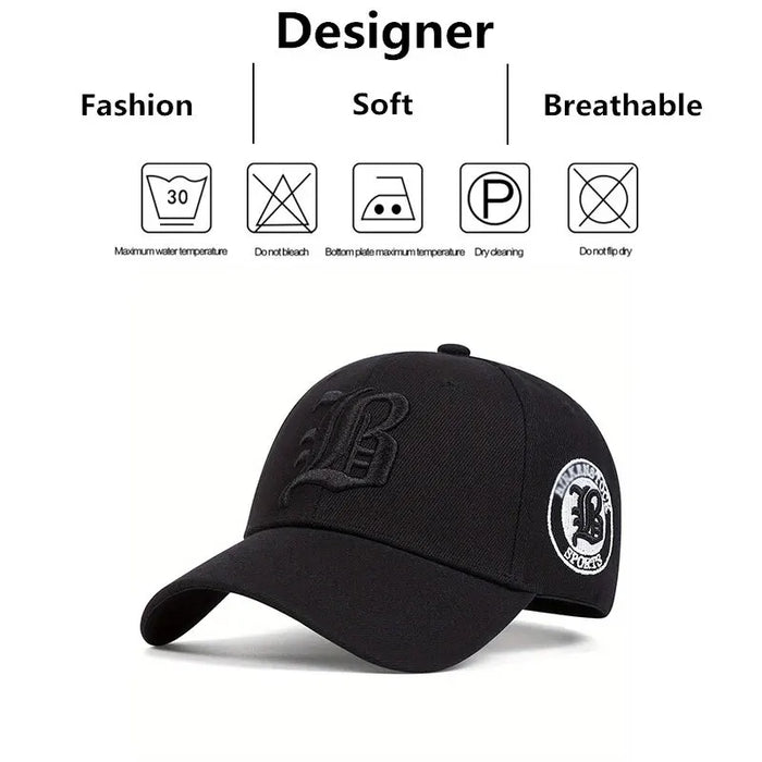 Adjustable Gothic Flb Embroidered Baseball Cap / Hat For Outdoor Wear