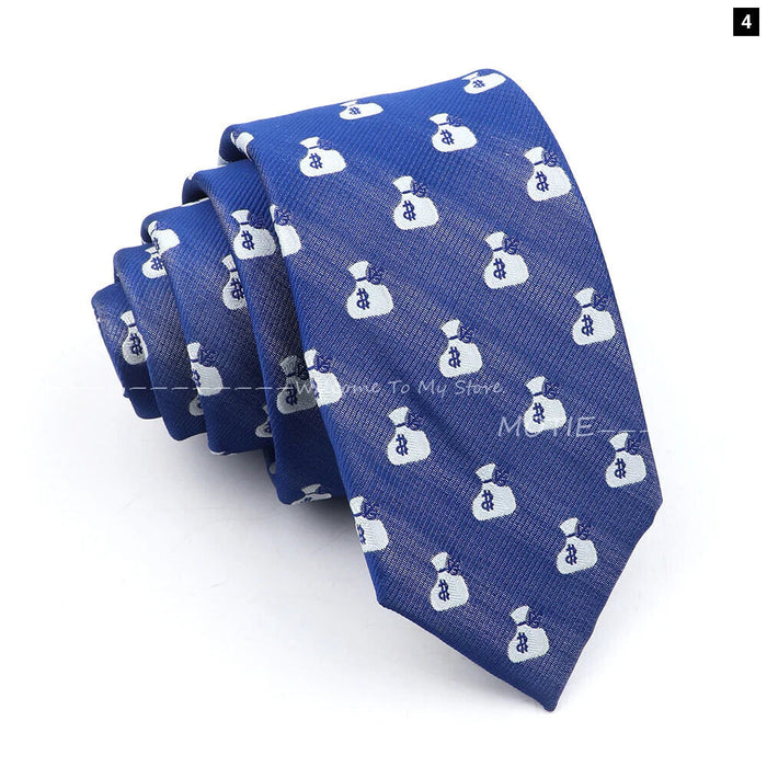 Blue Whale Pattern Tie For Weddings And Daily Wear