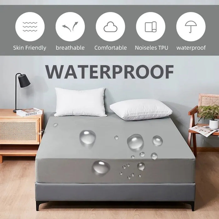 Waterproof Mattress Protector Soft Breathable Cover Machine Washable