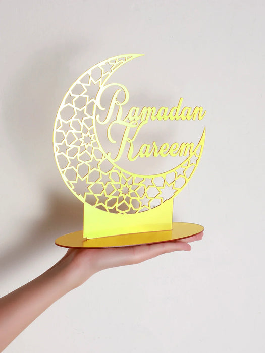 Golden Moon Acrylic Ramadan Decor For Home