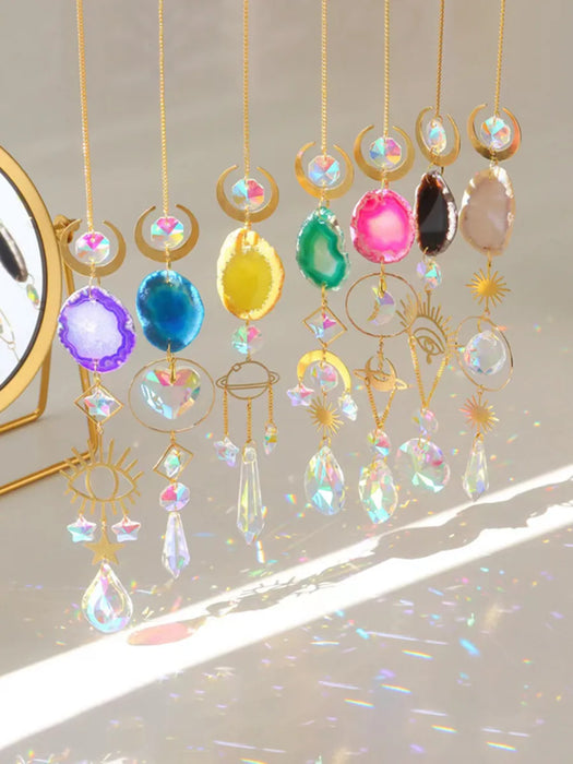 Colourful Agate Sun Catcher For Garden Or Home