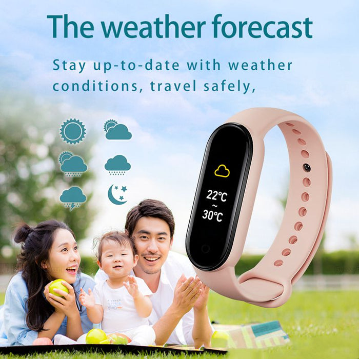 M7Smart Wristwatch Colour Screen Movement Bluetooth Pedometer Alarm Clock Information Push Male And Female Students Couple