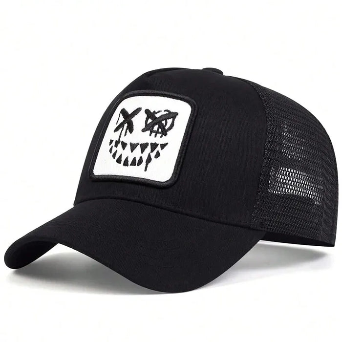 Smiling Teeth Embroidered Baseball Cap Outdoor Sun Hat