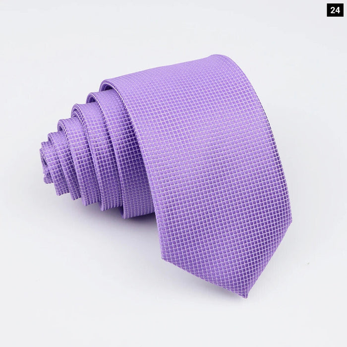 Classic Slimplaid Neck Ties For Men Business And Wedding Essential