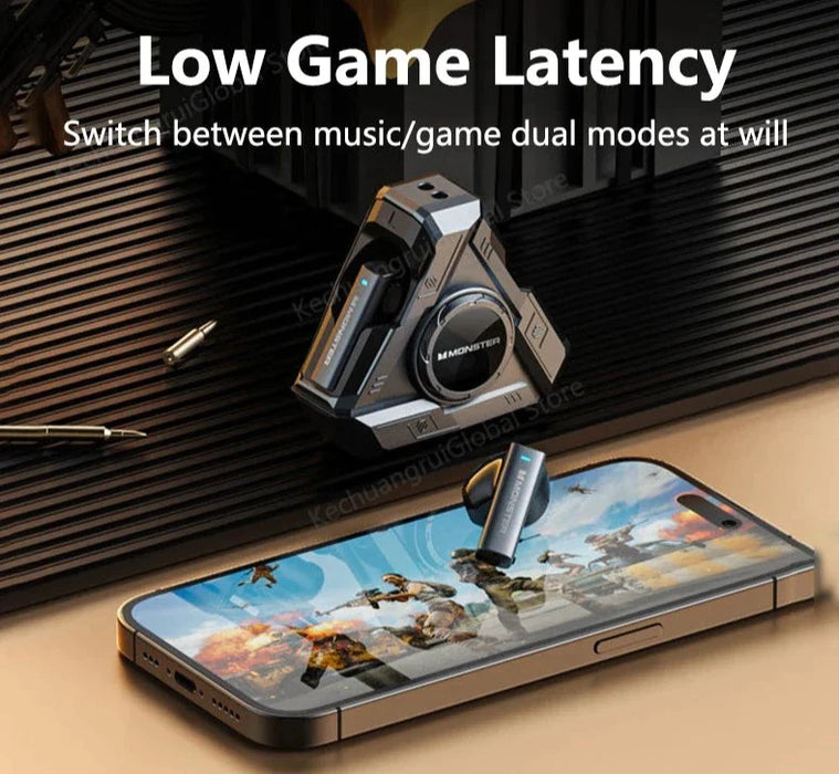 Wireless Bluetooth 5.4 Tws Hifi Stereo Cool Triangle Gaming